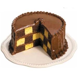 VINTAGE CHECKERBOARD CAKE PAN SET Chicago Metallic #21206 (3)-9" Pans, Divider